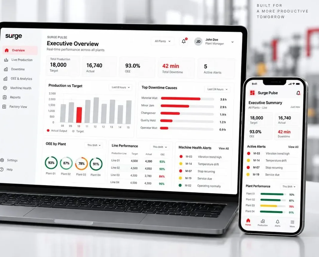 Surge Pulse production dashboard